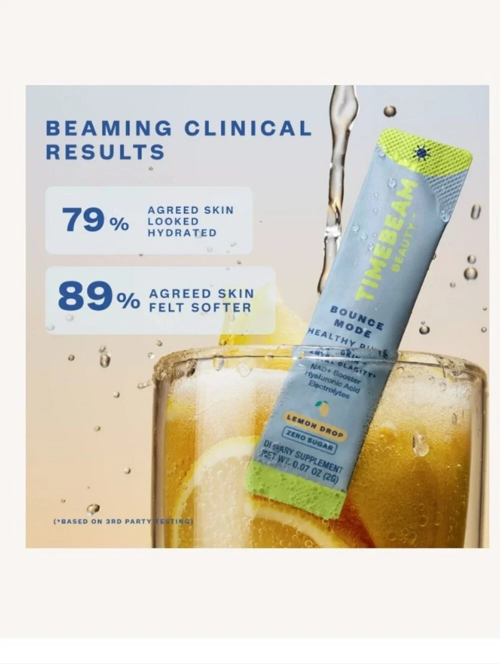 NIB TIMEBEAM BEAUTY Bounce Mode Healthy Pixie NAD+ Boosting Daily Supplement $49